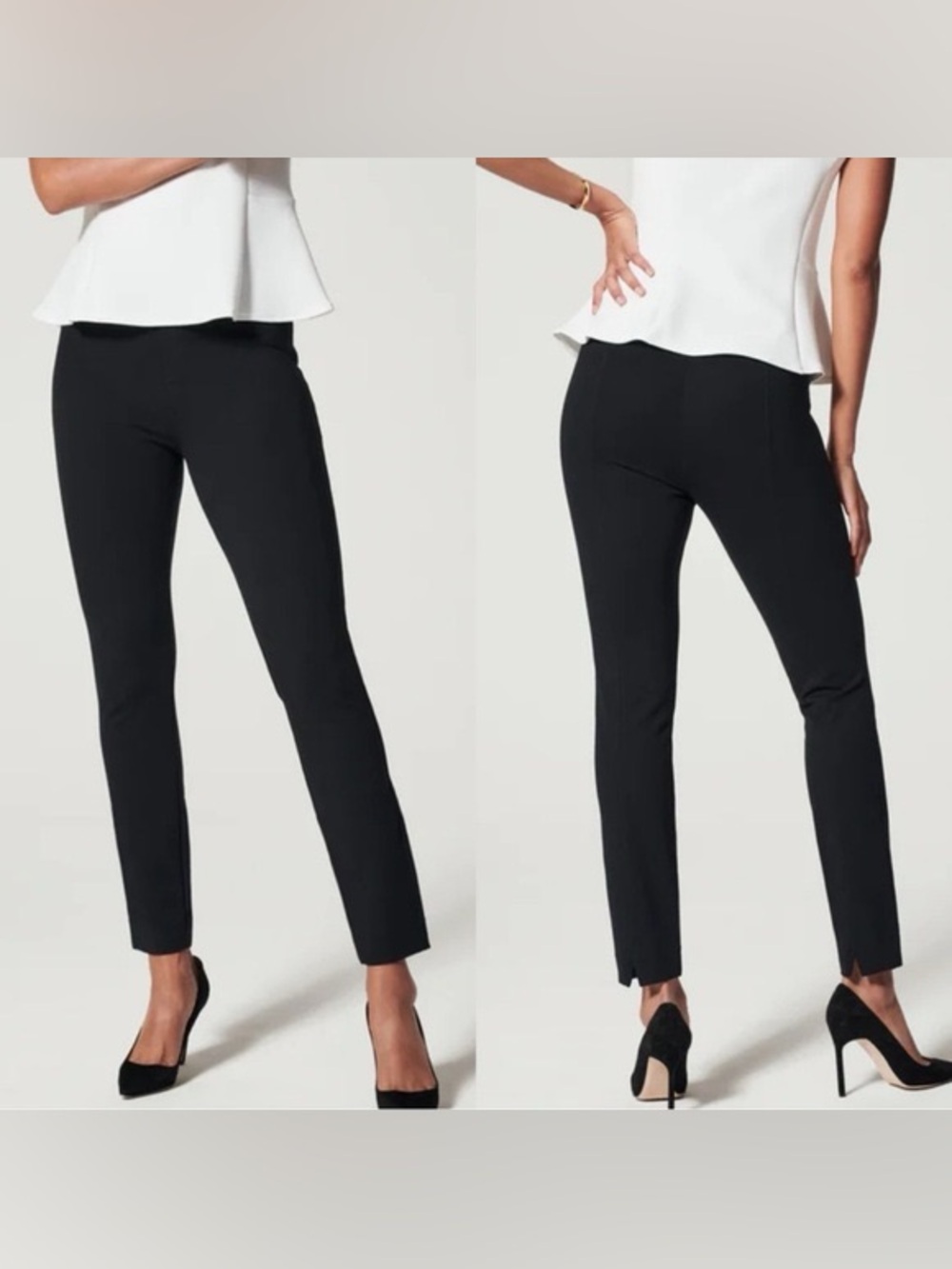 SPANX The Perfect Pant Ankle Backseam Skinny Black L